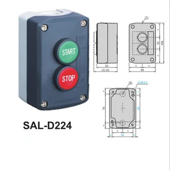

waterproof control box momentary push button switch station IP65 STOP and START switch SAL(LA68H-D XAL)-D224 spring return