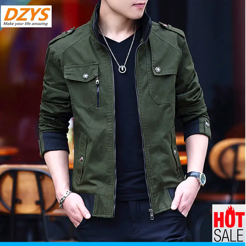 Abrigo informal de algodón puro para hombre, chaqueta de talla grande, temporada primavera Otoño, tendencia juvenil, DZYS CX, 2018|Zanja| - AliExpress