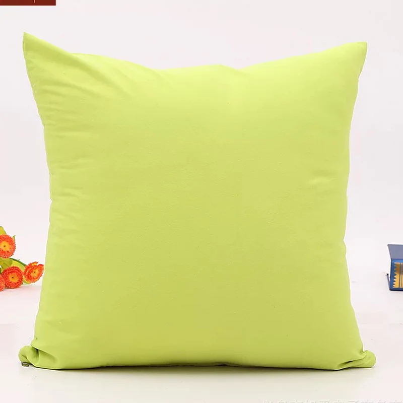 Чехол для подушки дивана декоративный простой сплошной подушка для диванные подушки домашний декор Housse de Coussin размером 45*45, декоративная дропшиппинг Kussenhoes - Цвет: Светло-зеленый