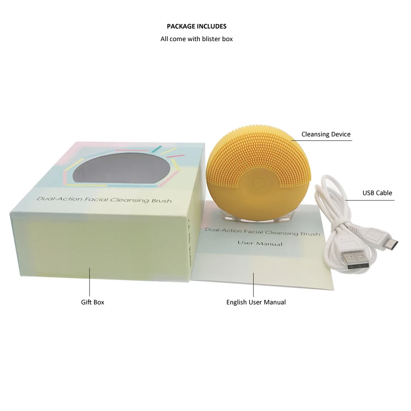 facial clean brush yellow 19