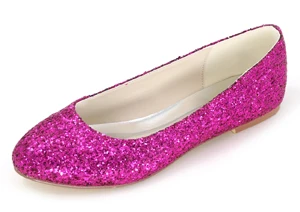 Creativesugar сверкающие 3D с сияющими блестками цвет зеленый, синий красный фиолетовый женская обувь на плоской подошве пляжные Свадебная вечеринка ночной клуб модная обувь без каблука - Цвет: Purple
