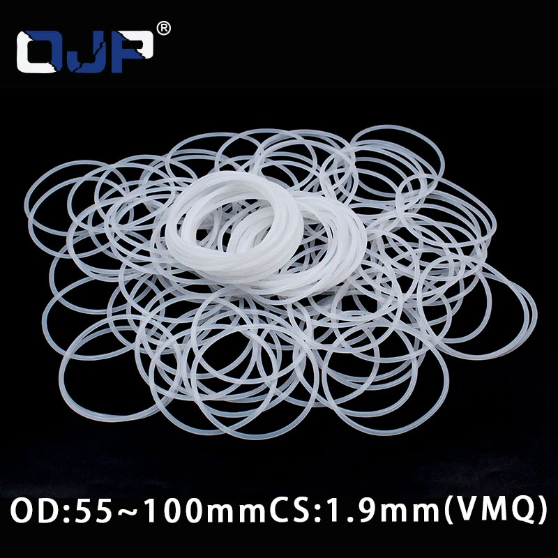 White Silicon Ring Silicone Vmq O Ring 1 9mm Thickness Od54 55 60 65 68 70 75 80 85 90 95 100mm Rubber O Ring Seal Gasket Washer Gaskets Aliexpress