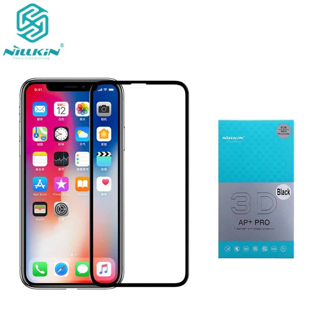 

Nillkin 3D AP+Pro 0.23mm Anti-Explosion 9H Full Cover Tempered Glass For iPhone XS Max XR X XS Screen Protector for iPhone XR