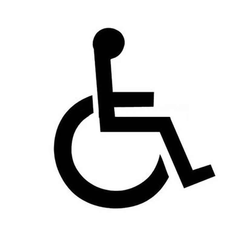 10*11.5 см инвалидов символ Светоотражающие Наклейки для автомобиля мото наклейки автомобиль Стайлинг черный/серебристый c2-0214 - Название цвета: Черный