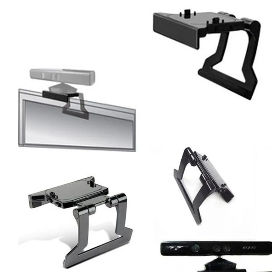 Hot-TV-Clip-Clamp-Adjustable-Mount-Mounting-Plastic-Stand-Holder-for-Microsoft-Xbox-360-Kinect-Sensor