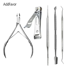 AddFavor ножницы для ногтей толкатель для удаления кутикулы машинка для стрижки ногтей Педикюр вросший корректор для ногтей Лифтер пилочка для ногтей маникюрный набор