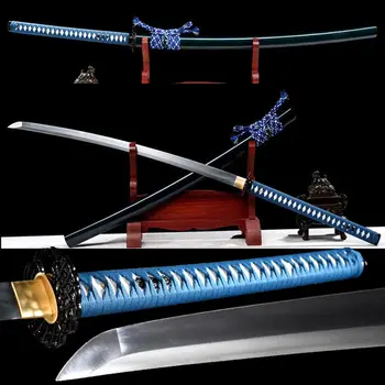 

117CM*Long Handle Battle Knife Full Tang High Carbon Steel Blade Sharp Handmade Japanese Samurai Sword Katana