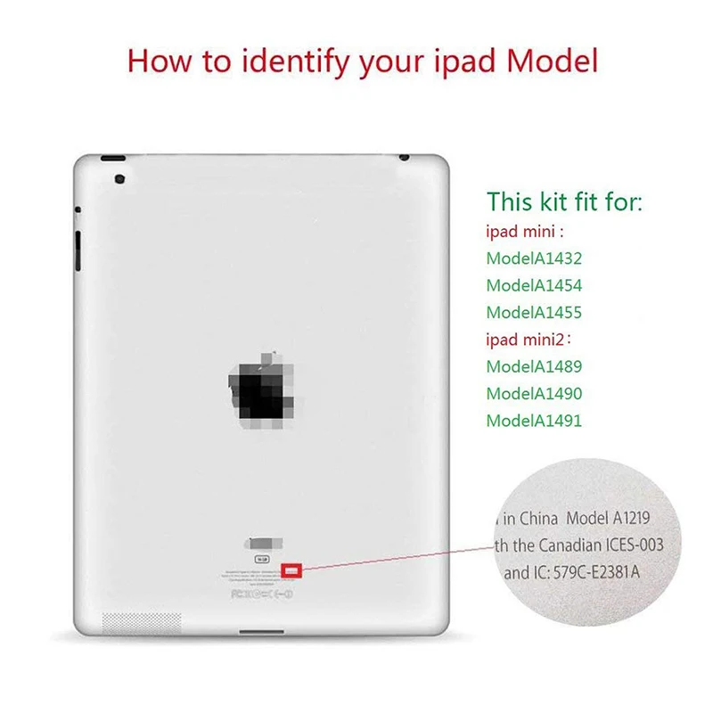1 шт. Сенсорный экран для iPad Mini 1 2 Mini A1432 A1454 A1455 mini2 A1489 A1490 A149 планшета Сенсор кабель ИС кнопки «домой»