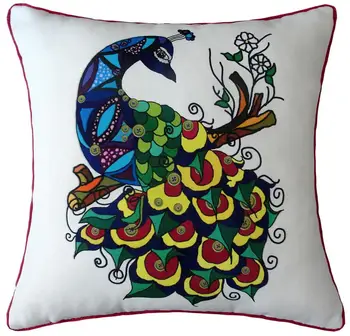 

Abstract Colorful Art Peacock Pillow cushion cover polyester cotton PillowCase office Home Decorative sofa cushions