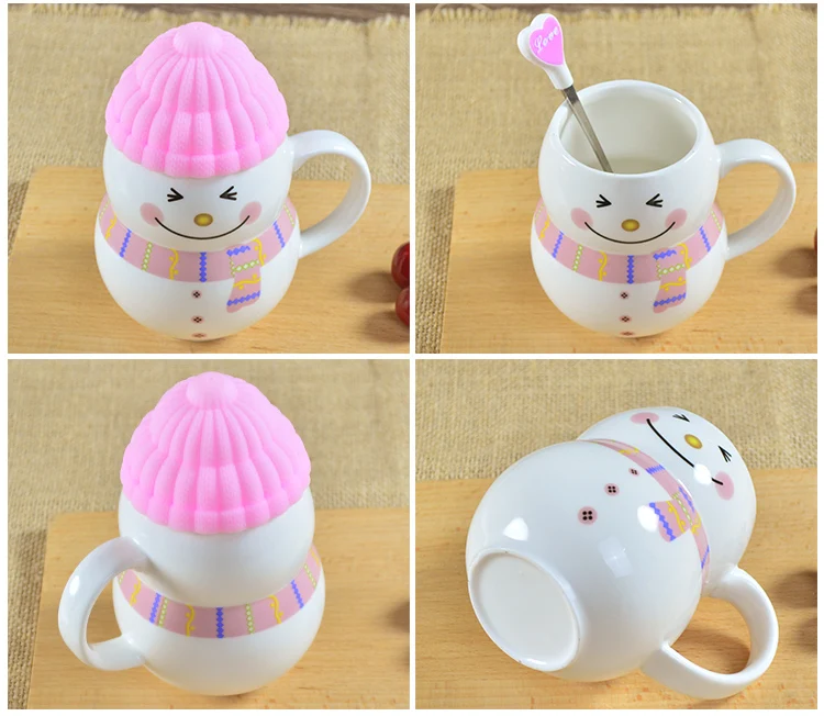 1 шт 3D чашки со снеговиком, креативные рождественские подарки, 330 мл, керамическая чашка для кофе, молока, чая, подарок на день рождения, кружка для завтрака