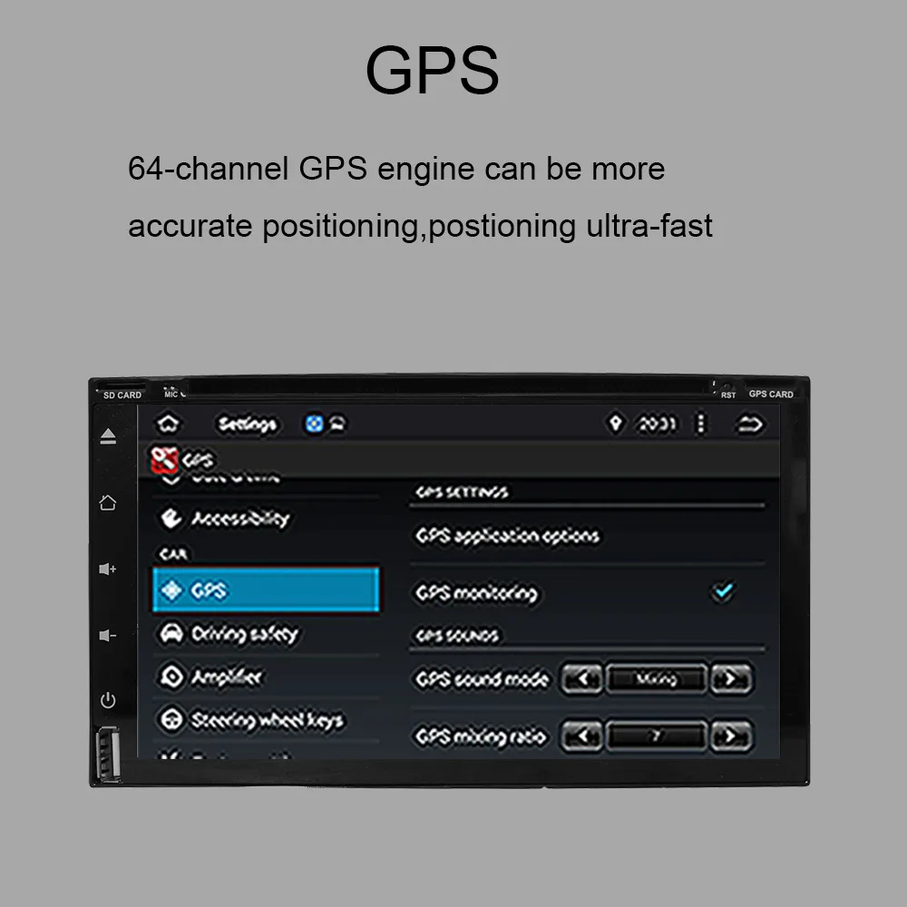 Top 6.95 inch 2 din Universal Android 9.0 Car Dvd Gps intelligent radio video multimedia With GPS Navigation WIFI Player Head Unit 3