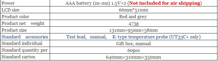 UNI T UT33D+ цифровой мультиметр 1999 Граф AC/DC Вольтметр постоянного тока Амперметр Омметр диод NCV тест непрерывности зуммер 2 м защита от падения