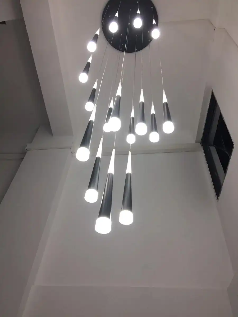 LED Staircase Lighting Spiral Pendant Light Fixture Aisle Hallway Lamps