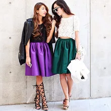 Блестящий сатин высокого качества юбки женские на заказ шикарные невидимые молнии Плиссированные Миди юбки для женщин Персонализированные Saia Longa