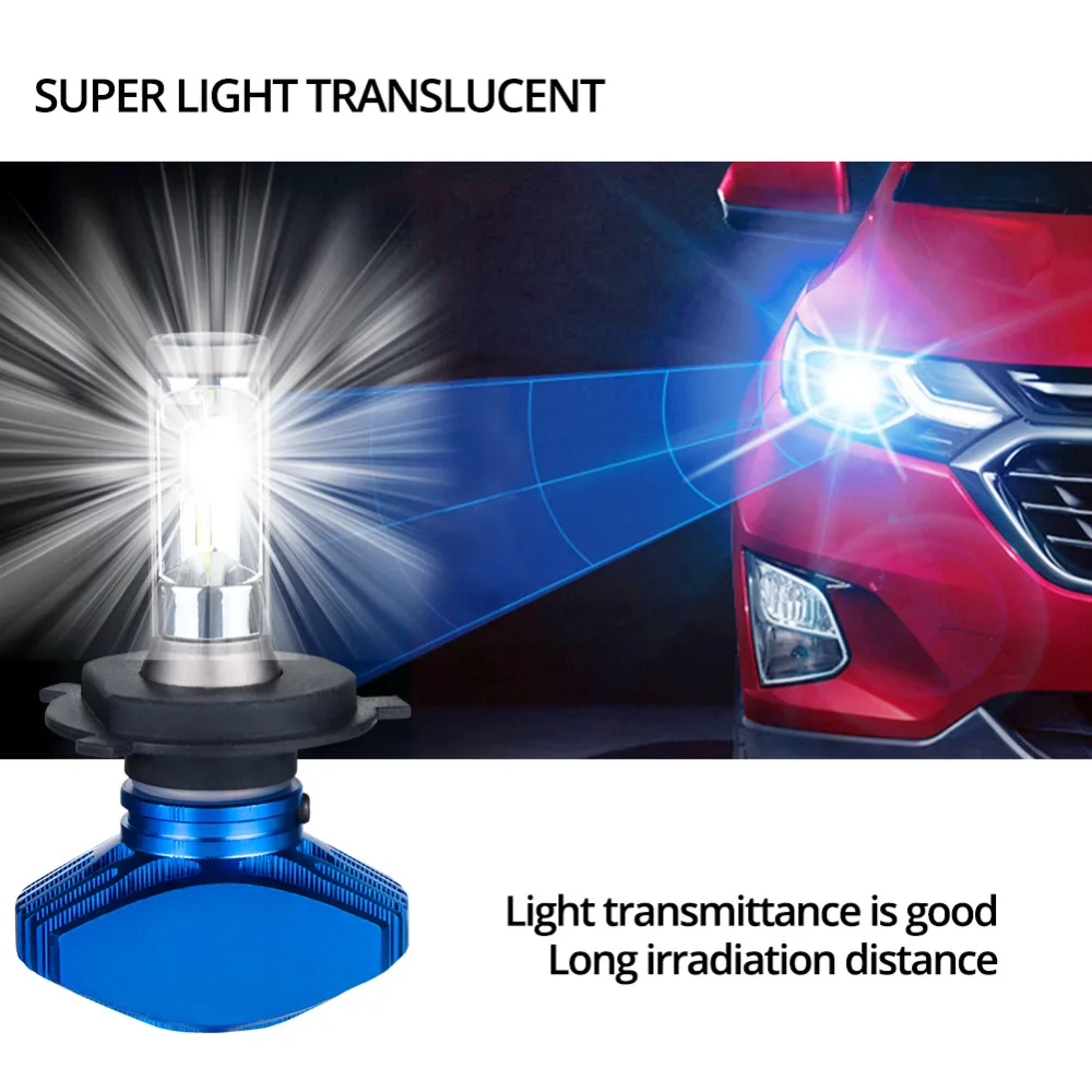 Avacom 2 шт. H7 светодиодный мини автомобиль лампы авто фары 12 V 24 CSP чип 8000Lm 80 W 6500 K
