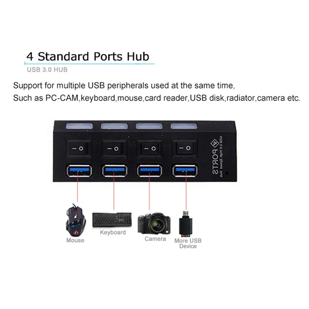 USB HUB 3,0 2,0 4 7 Порты Micro USB 3,0 концентратор Разветвитель USB hab высокое Скорость 5 Гбит/с USB разветвителем 3 концентратор для ПК Компьютерные аксессуары