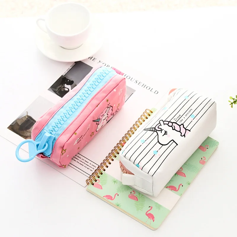 

unicorn pencil case High capacity kalem kutusu Kawai estuche escolar pencilcase trousse scolaire stylo pen case pencil box