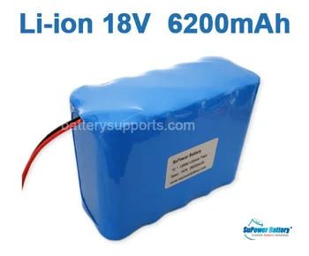 

SuPower 18V 18.5V 20V 21V 6200mAh Lithium Li-ion Rechargeable Battery Pack Max 4A with built-in protection circuit board PCB
