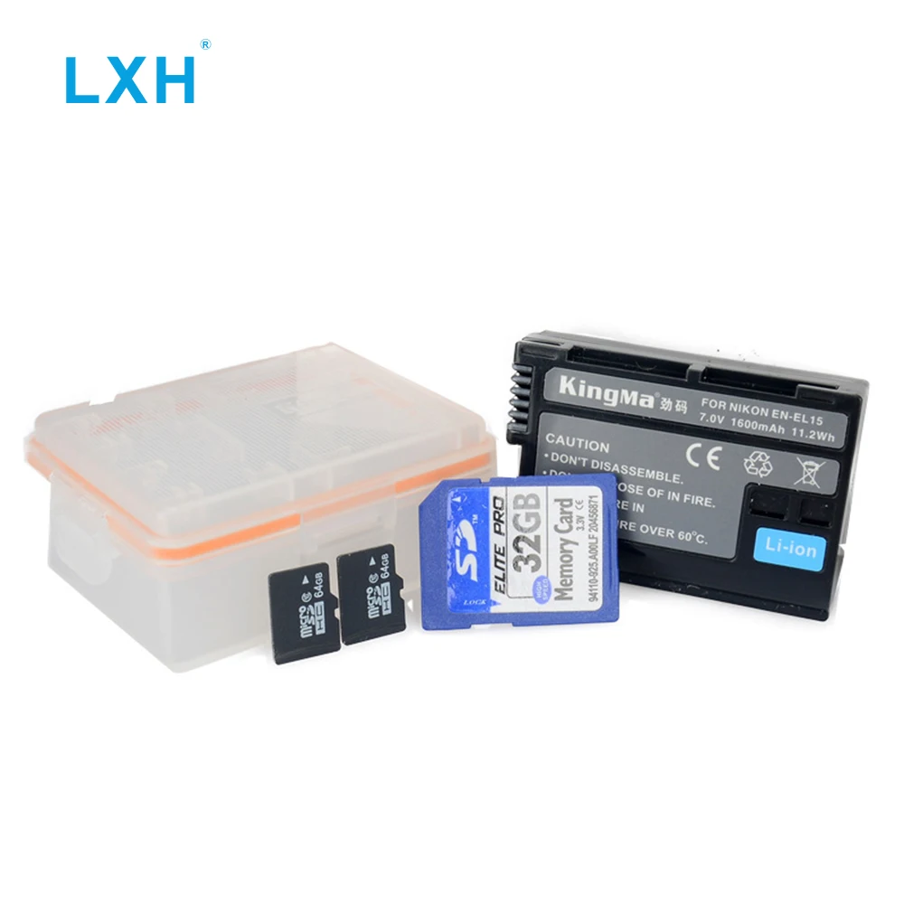 LXH-Camera-Battery-Case-Waterproof-SD-TF-MSD-Card-Storage-Box-For-Nikon-EN-EL15-Battery