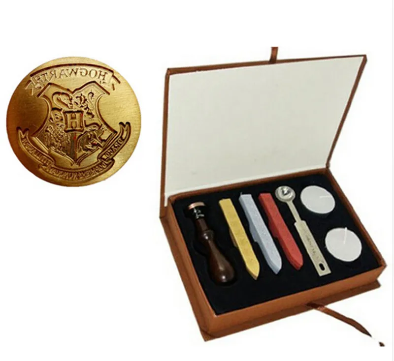 Harry Potter Hogwarts Wachs Siegel Stempel Siegellack Wax Seal Stamp Set 