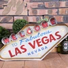 Las Vegas Welcome Neon Sign for Bar Vintage Home Decor Painting Illuminated Hanging Metal Signs Iron Pub Cafe Wall Decoration ► Photo 3/6