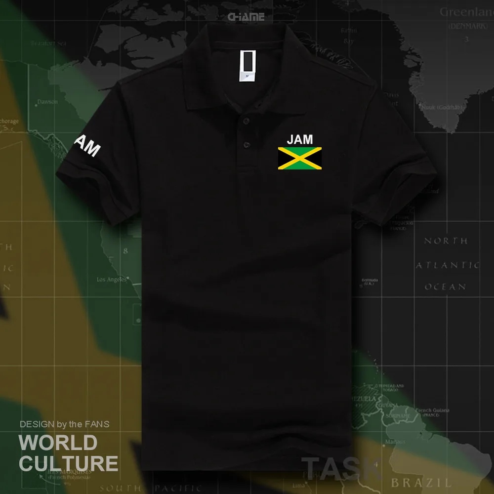 Jam aica рубашки поло мужские с коротким рукавом белые бренды с принтом для страны хлопок Национальный командный флаг Новая мода jam aian