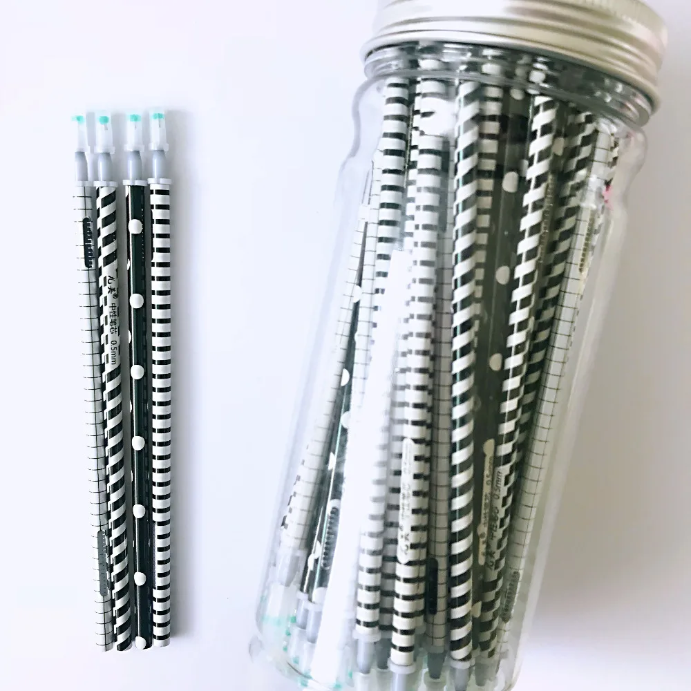 

10X Simple Stripe Dot Grid Needle Tip Gel Pen Refill Replacement for Writing Drawing Remark Marker 0.5mm Stationery