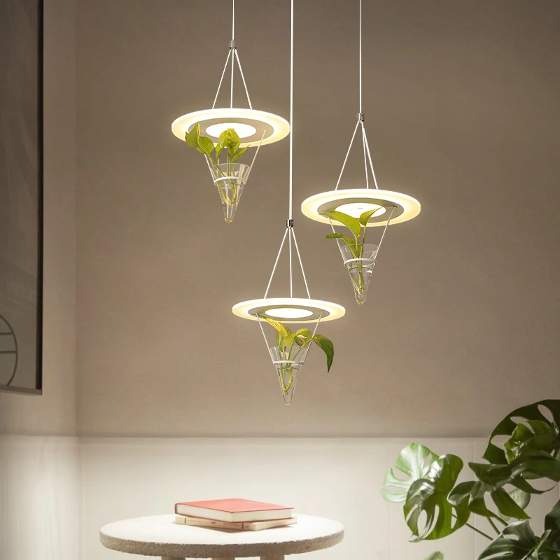 

Restaurant Plant led pendant lights modern minimalist Nordic creative personality living room lamp bar dining room Pendant lamp