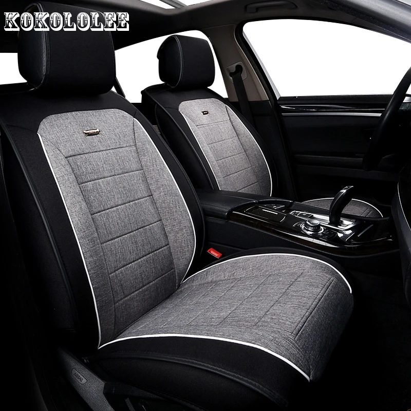 

KOKOLOLEE Universal auto linen Car seat cover For Toyota RAV4 Land Cruise PRADO COROLLA Prius Reiz CROWN automobiles accessories