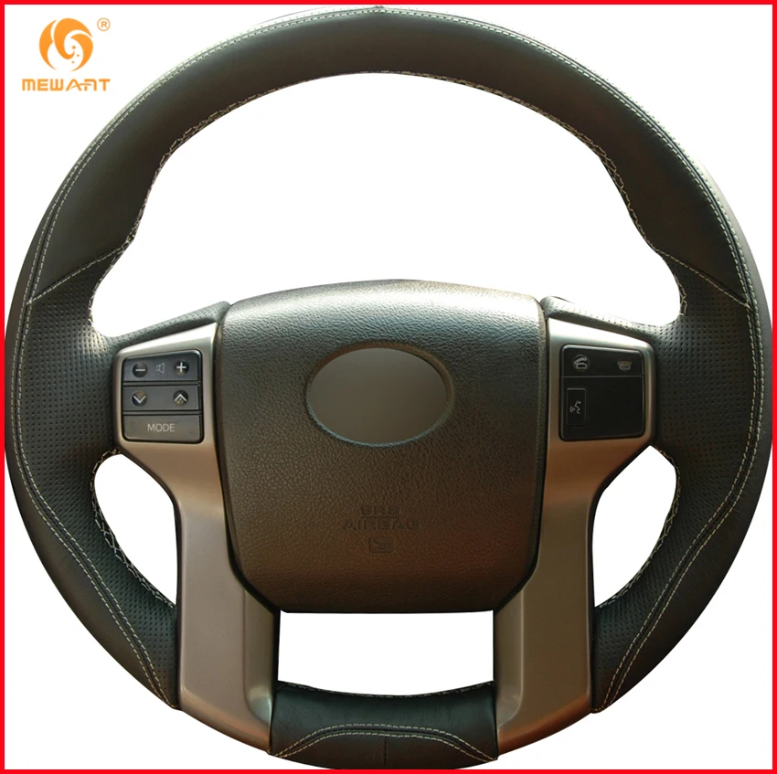 Чехол на руль из черной кожи для Toyota Land Cruiser Prado 2010-2015 Tundra 2013-2017 Tacoma 2011-2016 4runner |