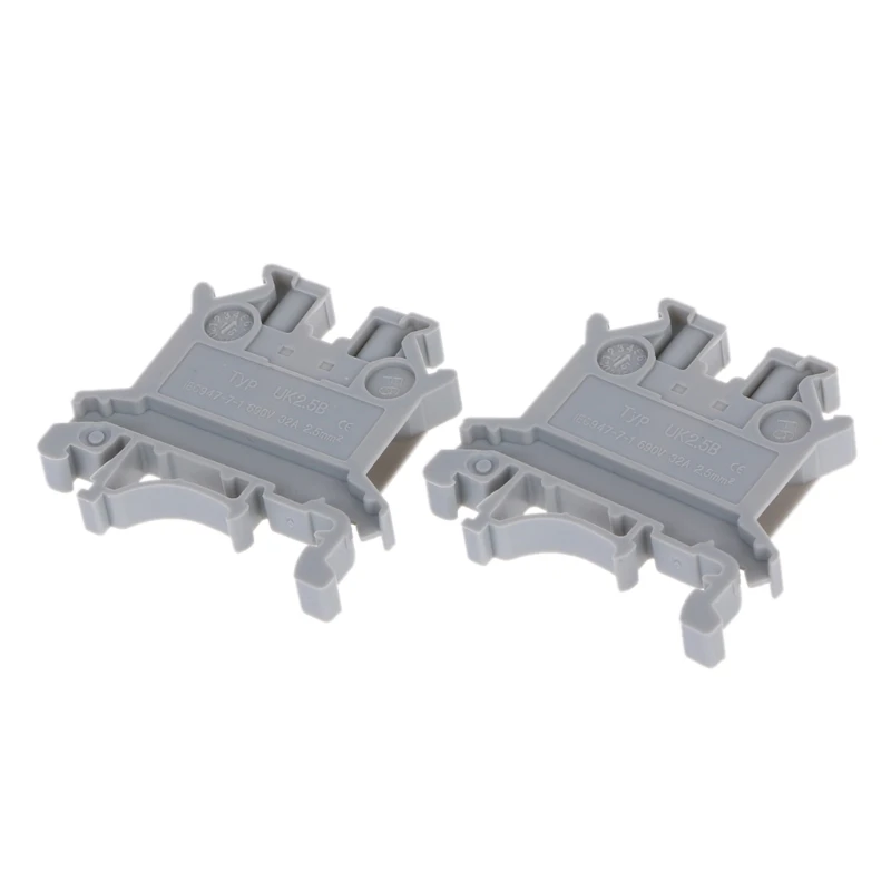 

50PCS UK-2.5B 32A/800V DIN Rail Universal Terminal Blocks Screw Type Connector #Aug.26