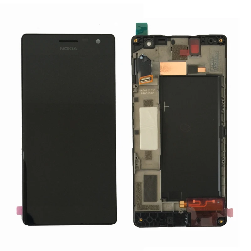 Цена 100% оригинал для Nokia lumia 730 735 lcd дисплей кодирующий преобразователь сенсорного экрана в сборе с рамкой или lumia 730 lcd без рамки