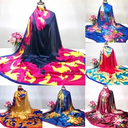 Высокое качество Для женщин печати хиджаб шарфы длинные Обёрточная бумага шаль дамы популярные шелка-сатина квадратный великолепный