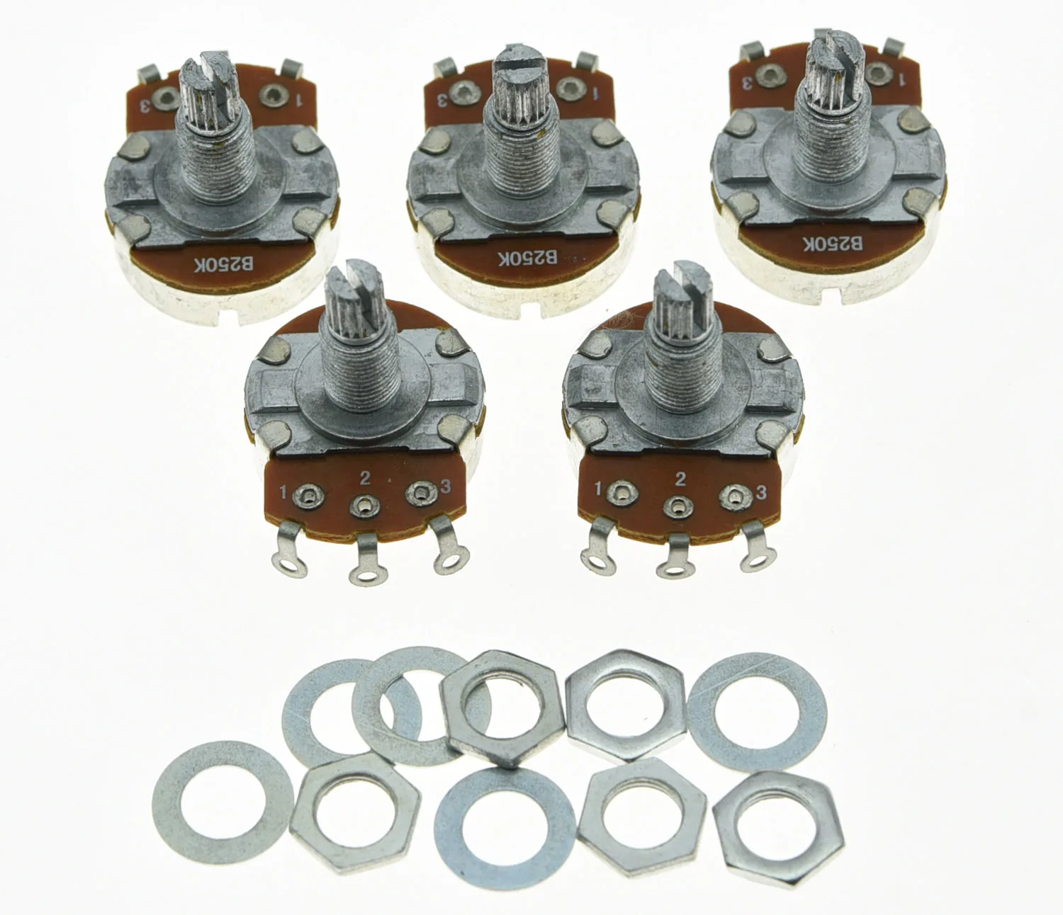 

10x B250K Large Linear Guitar Pots 18mm Long Shaft 250K Guitar Potentiometers