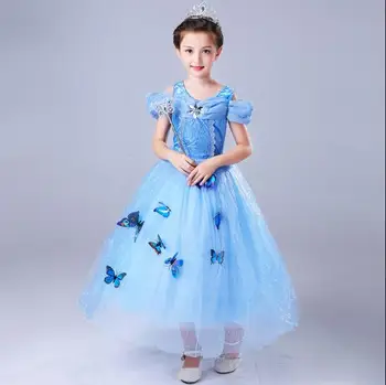 

2018 Cinderella Princess Dress Girls Summer Aisha Dress Children's Wear Summer Ice Romance Princess Dress
