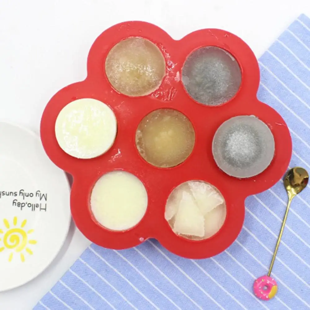 

7 Grid Baby Food Supplement Box Silicone Infant Freezer Storage Fresh Ice Seal With Lid Food Storage Box