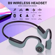 B9 Беспроводная Bluetooth 5,0 стерео гарнитура с шейным ремешком, наушники с костной проводимостью, наушники с Bluetooth и микрофоном