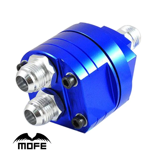Алюминиевый Масляный фильтр AN10 с адаптерами 3/4 16 UNF + M20XP1.5 синий|oil filter relocation|oil