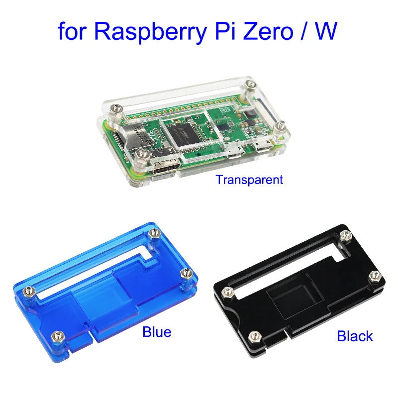 New Arrival Raspberry Pi Zero W case Transparent/Blue/Black Shell for Raspberry Pi Zero-in Demo 