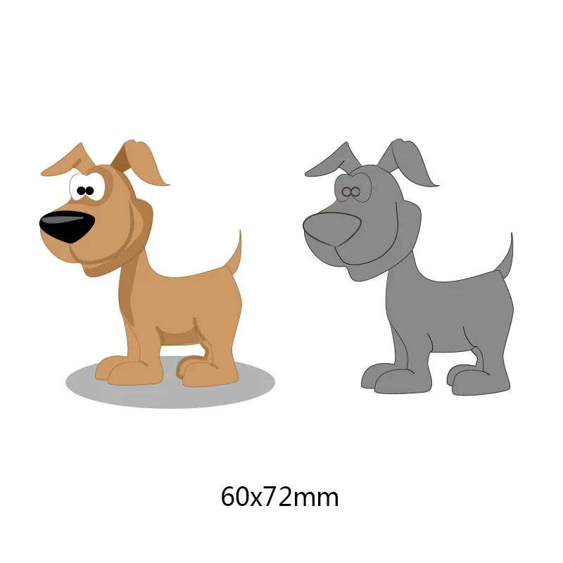

Cute Dogs Animal Metal Cutting Dies for DIY Scrapbooking Embossing Paper Cut Creative Album Animal Stamps Dies 60*72mm