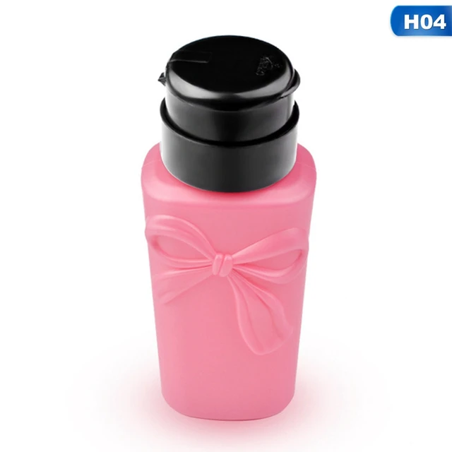 220ml Refillable Bottles Nail Pump Press Polish Liquid Container Empty