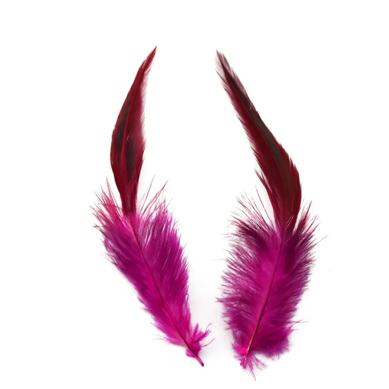100 шт куриное перо смешанных цветов перья красивые перья для рукоделия шитья костюма Millinery DIY розница около 8-15 см Шлейфы - Цвет: Розовый