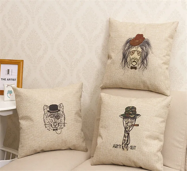 رجل الوسائد لل أريكة ، 45x45 سنتيمتر/17.8 ''، 100% الكتان القطن وسادة مع الأساسية ، رجل مكتب أريكة وسادة ، decro المنزل الفتيان رمي الوسائد
