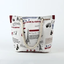 4 шт./лот женские пляжные сумки для покупок с принтом вместительные женские холщовые сумки женские сумки