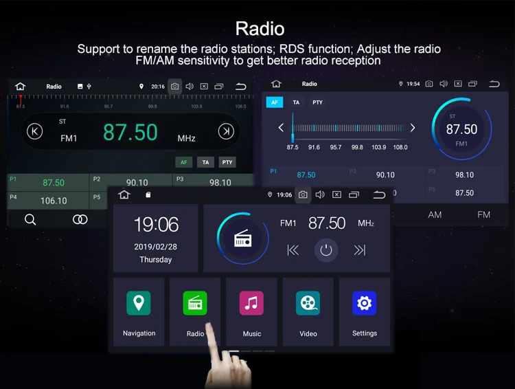 COIKA " Android 9,0 система Двойной Дин радио для Honda Civic(хэтчбек) 2006-2012 gps Navi воспроизведение BT 2+ 16G ram четырехъядерный