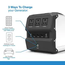 Портативный солнечный генератор360wh Источник питания переменного тока AC 110V 220V Резервная аккумуляторная батарея упаковка 12V электростанция для CPAP кемпинга