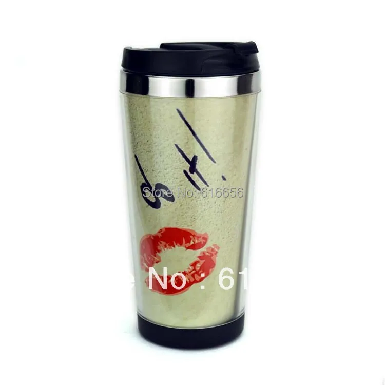 

free shiping 450ml travel mug adversing mug easy for DIY , custom made mug ,lots of pics for you with new cap easy for drink