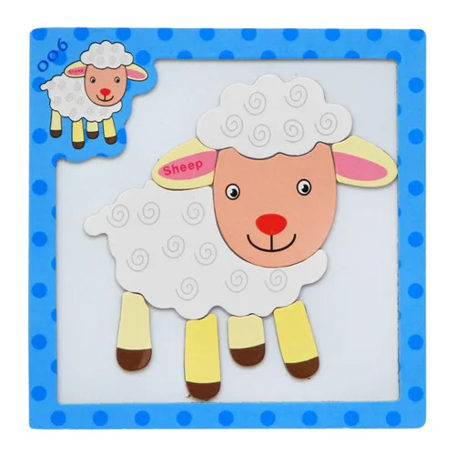 24Styles 3D Magnetic Puzzle Jigsaw Wooden Toys 15*15CM Cartoon Animals Traffic Puzzles Tangram Kids Educational Toy for Children 19