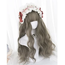 Косплей салон H762439 Лолита 50 см длинный женский натуральный черный коричневый серый розовый бахрома вечерние кудрявые синтетические волосы косплей парик