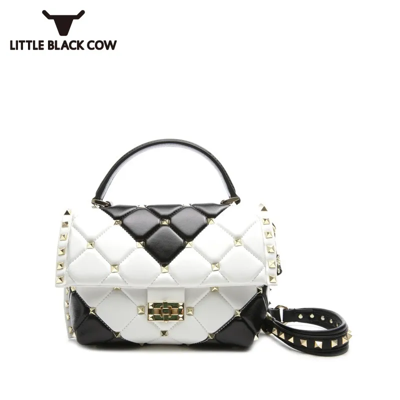 Mouton Sac Mode 4 3 Luxe Sacs Femmes Neuf Printemps En Dames 2 1 Rivet Peau Cuir Épaule Réel De Été À Bandoulière Petit 5 100 Flambant Main 5twt40
